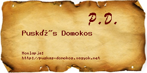 Puskás Domokos névjegykártya